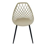 Karrige Suan  pp në nuancë kapuçino dhe këmbë e zezë metalike 56x49x82cm - Image 4