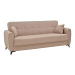 Divan-krevat me depo tre-vendëshe Lincoln  pëlhurë beige 225x85x90cm