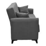 Divan-krevat me depo tre-vendëshe Lincoln  pëlhurë anthracite 225x85x90cm - Image 3