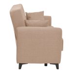 Divan-krevat me depo dy-vendëshe Lincoln  pëlhurë beige 165x85x90cm - Image 3