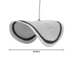 Llambë tavani Hatchie Inart, prej barishte deti natyrale-e zezë-e bardhë dhe hekur D120x144cm - Image 4