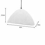 Llambë tavani Litho Inart, prej letre të shtypur në ngjyrë të bardhë dhe hekuri, 42x39x123.5cm - Image 3