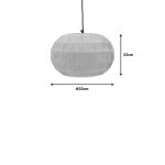 Llambë tavani Ozelia Inart, me dizajn kafe prej letre dhe hekuri, përmasat D33x122cm.<br> <br> - Image 3