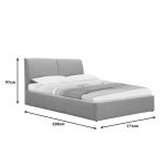 krevat dyfishtë Violaine  pëlhurë beige me magazinim 160x200cm - Image 7