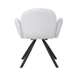 Karrige Garzele Inart, stof teddy i bardhë-këmbë të zeza metalike 68x66x82.5cm - Image 5