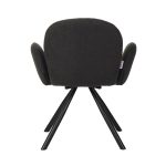 Karrige Garzele Inart, stof teddy gri e errët-këmbë të zeza metalike 68x66x82.5cm - Image 5