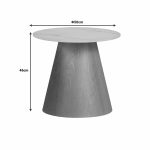 Tavolinë anësore Soleire Inart, gur i sinteruar me mermer të bardhë D50x46cm - Image 4