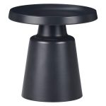 Tavolinë anësore Ginoze Inart, metal i zi D50x50cm