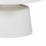 Tavolinë anësore Ginoze Inart, e bardhë metalike D70x40cm - Image 3