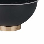 Tavolinë anësore Erasmine Inart, mermer me gur të zi të sinteruar D70x37cm - Image 3