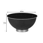 Tavolinë anësore Erasmine Inart, mermer me gur të zi të sinteruar D70x37cm - Image 4