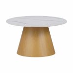 Tavolinë anësore Soleire Inart, gur i sinterizuar me mermer të bardhë - Image 5