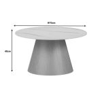 Tavolinë anësore Soleire Inart, gur i sinterizuar me mermer të bardhë - Image 7