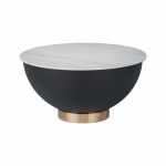 Tavolinë komodine Erasmine Inart gur i sinteruar me mermer të bardhë - Image 5