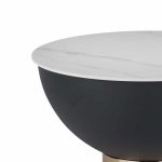 Tavolinë komodine Erasmine Inart gur i sinteruar me mermer të bardhë - Image 6