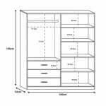Garderoba Sonlen  ne nuance arre-qymyrguri 160x52x195cm - Image 2