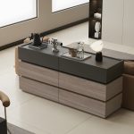 Komodë Sonlen, antracit-në nuancë sonoma 120x40x72cm - Image 2