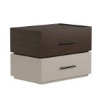 Komodinë Sonlen, MDF në nuancë arre-bezhë 60x40x44,5cm - Image 3