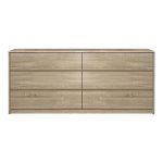 Komodë Kuanger, MDF në nuancë natyrale 120x40x70cm