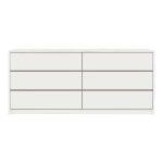 Komodë Kuanger  mdf në nuancë të bardhë 120x40x70cm