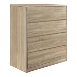 Komodë Kuanger, MDF në nuancë natyrale 80x40x80cm