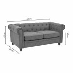 Divan 2-vendësh Incredible, stof kafe 160x84x67cm - Image 7