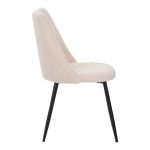 Karrige Giselle, stof teddy në nuancë bezhë 51x52x82cm - Image 4