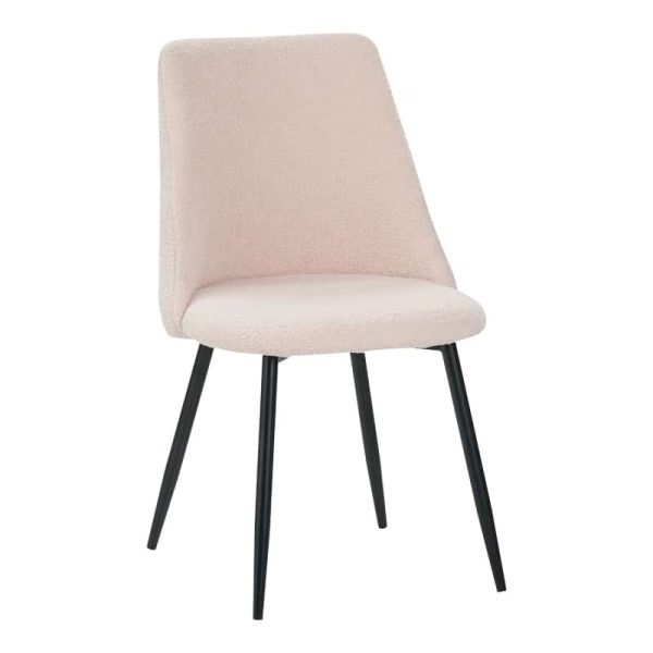 Karrige Giselle, stof teddy në nuancë bezhë 51x52x82cm