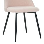 Karrige Giselle, stof teddy në nuancë bezhë 51x52x82cm - Image 7