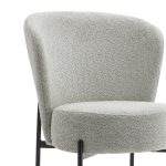 Karrige Houlian, stof gri-këmbë metalike të zeza 46x66x89cm - Image 2