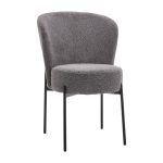 Karrige Houlian, stof antracit-këmbë metalike të zeza 46x66x89cm