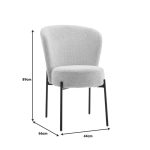 Karrige Houlian, stof antracit-këmbë metalike të zeza 46x66x89cm - Image 4