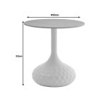 Tavolinë mesi Fabron Inart, gur i zi i sinteruar D50x52cm - Image 4