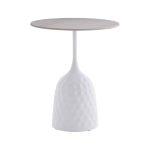 Tavolinë mesi Kousien Inart, gur i bardhë i sinteruar D50x60cm