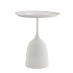 Tavolinë mesi Agrile Inart, metalike e bardhë D50x60cm