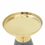 Tavolinë Kunlo Inart, krom ari-xham i zi D50x53.5cm - Image 3