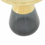 Tavolinë Kunlo Inart, krom ari-xham i zi D50x53.5cm - Image 4