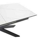 Tavolinë Ragemi, MDF ngjyrë gri-metal i zi, 160-200x90x75cm - Image 5