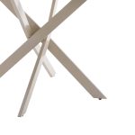 Tavolinë Dammero, MDF krem-këmbë krem metalike D100x75cm - Image 3