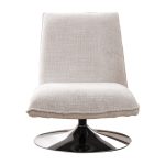 Karrige rrotulluese Remona, stof krem-këmbë krom 63x80x80εκ - Image 5