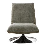 Karrige rrotulluese Remona, stof jeshil-këmbë krom 63x80x80εκ - Image 5