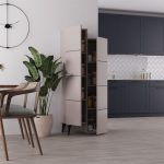 Dollap me shumë perdorime Romane, ngjyrë moka 62.2x37.4x155.4cm - Image 4