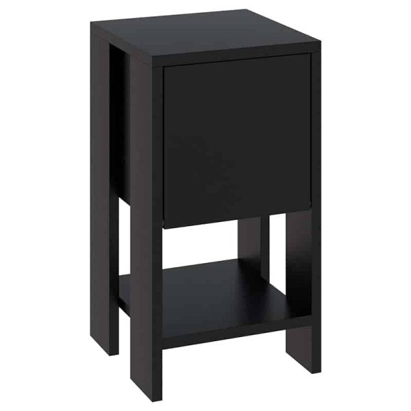 Komodina Ema melamine ne ngjyre te zeze 30x30x55cm