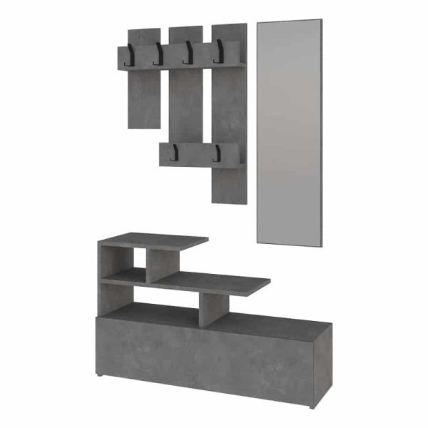 Mobilje koridori Vesty, melaminë në ngjyrë gri retro 100x30x61cm