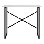 Tavolinë Zayn, metalike e zezë dhe melamine në nuancë të bardhë 90x60x70cm - Image 4