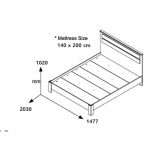 Krevat çift Olympus, në ngjyrë lisi castilo 140x200cm - Image 4