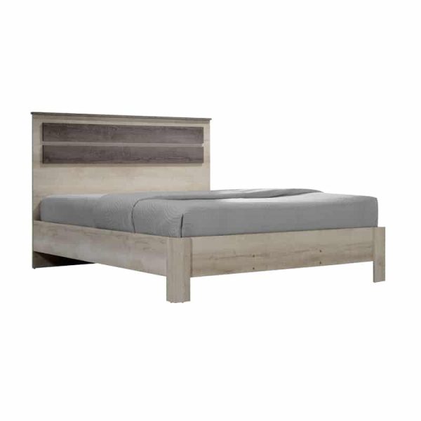 Krevat çift Olympus, në ngjyrë lisi castilo 140x200cm