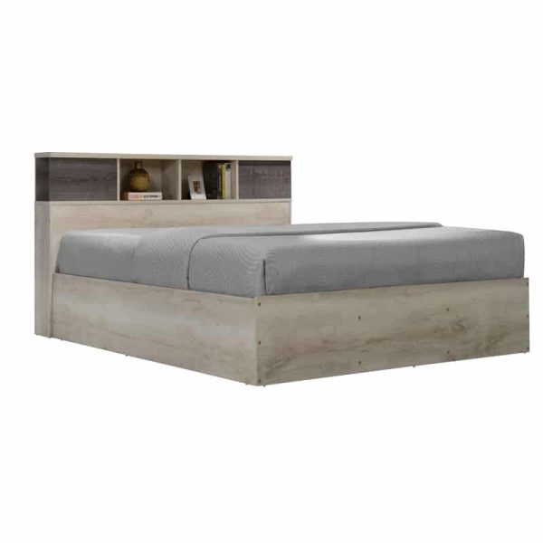 Krevat çift Olympus, në ngjyrë lisi castilo 140x200cm