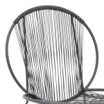 Karrige kopshti Dapper, metal dhe PE e zezë 64.5x74.5x76cm - Image 6