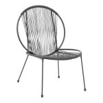 Set kopshti Dapper-Caius, set prej 3 copë, metal-PE e zezë D46x52cm - Image 2